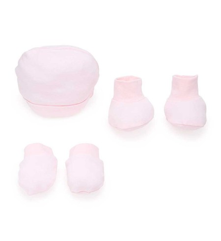 Set de Gorro + Manoplas y Patucos Personalizados + Chupete con Nombre de Bebé con Oso de peluche