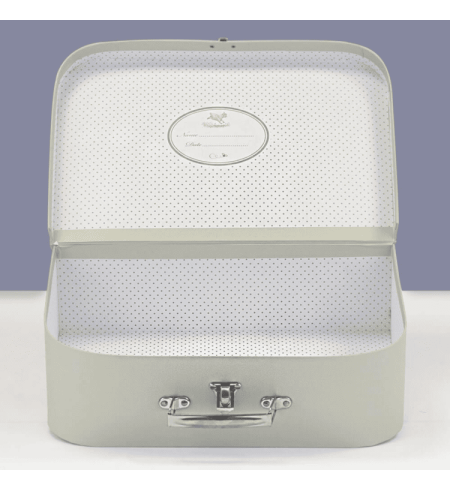 Diaper Cake with Baby Bathrobe, Keepsake Suitcase & Pacifier Clip | Newborn Gift Set