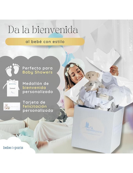 Personalized Baby Hamper with Embroidered Bathrobe | Luxury Gift – Bebedeparis.com