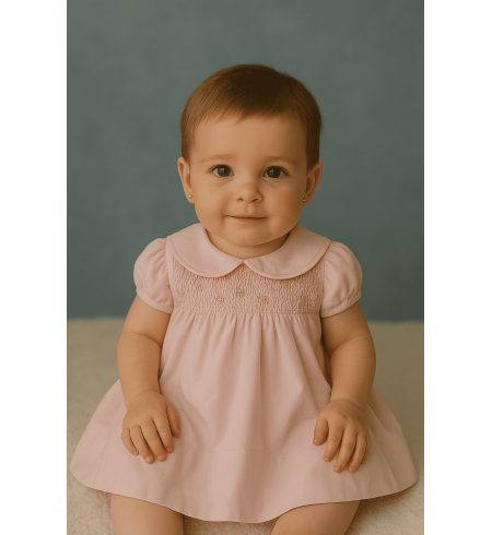 Pink Smock Dress for Baby | Elegant Outfit for Special Occasions