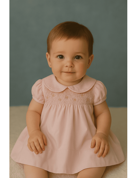 Pink smock dress
