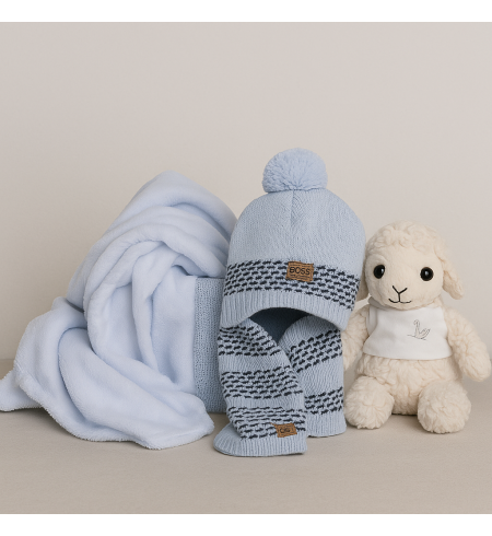 Hugo Boss Baby Wool Hat & Scarf Set | Warmth & Elegance for Newborns