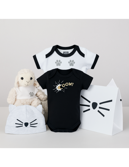Karl Lagerfeld Baby Bodysuit Gift Set "Cat" | Designer Babywear