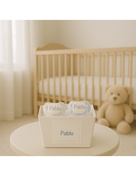 Two Personalized Pacifiers with Baby’s Name | Unique and Practical Gift Set