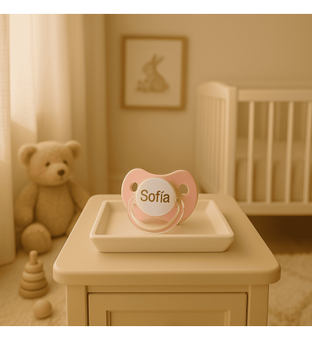 Set of 2 Personalized Pacifiers with Pacifier Clip | Unique Baby Gift