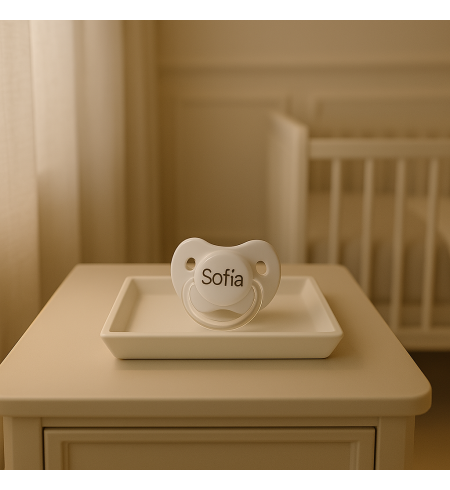 Set of 2 Personalized Pacifiers and Teddy Bear | Unique Baby Gift