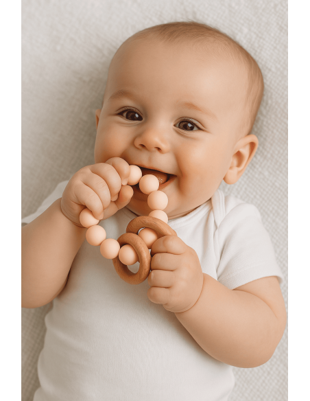 Personalized Pacifier, Clip & Silicone Teether | Baby Gift Set