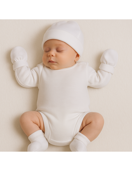 Personalized Baby Set of Booties, Mittens, and Hat | Unique and Practical Newborn Gift