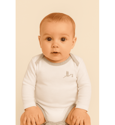 Baby Hamper with Embroidered Blanket, Bodysuit, Bib & Teddy | Complete Newborn Gift