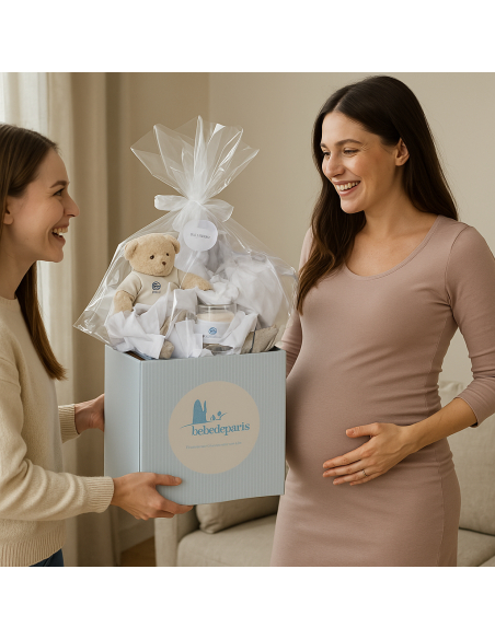 Baby Hamper with Tableware, Blanket, Muslin & Essentials | Premium Newborn Gift