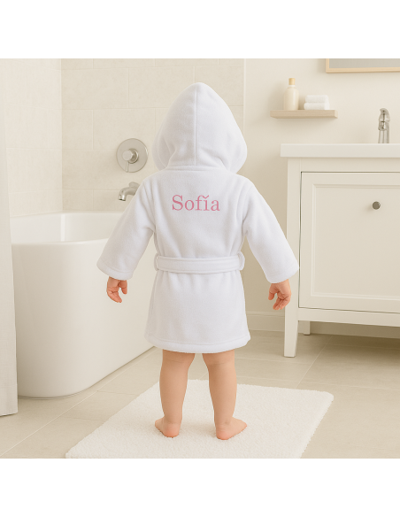 Personalized Baby Bathrobe & Teddy Bear Set | Unique Newborn Gift