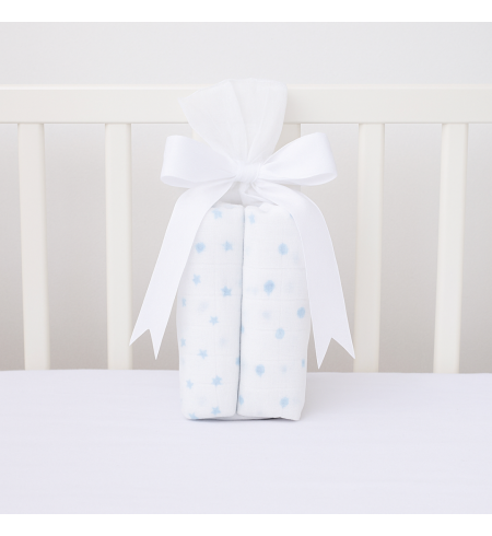 Embroidered Bathrobe, Muslin & Teddy Bear Set | Personalized Newborn Gift