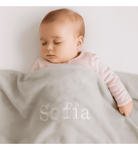 Baby Hamper with Embroidered Blanket, Bodysuit, Bib & Teddy | Complete Newborn Gift