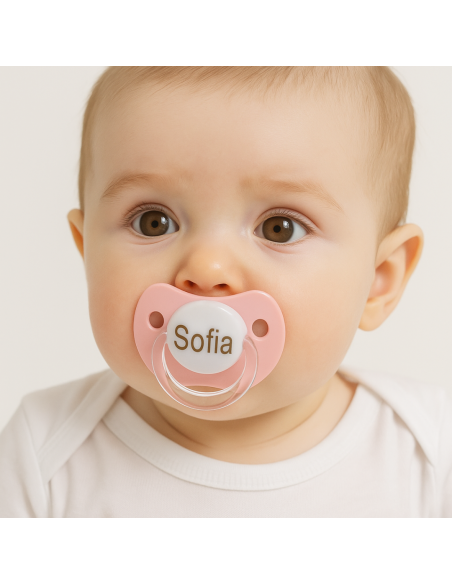 Set of 2 Personalized Pacifiers with Pacifier Clip | Unique Baby Gift