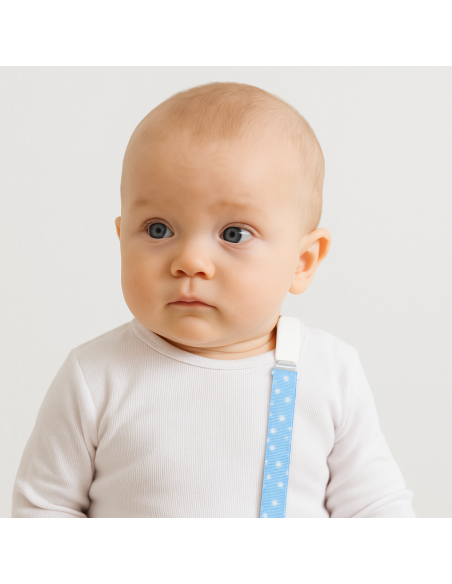 Set of 2 Pacifiers, Bib and Pacifier Clip | Practical Baby Gift Set