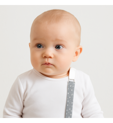 Pack of personalised dummy clip case and nursery bag