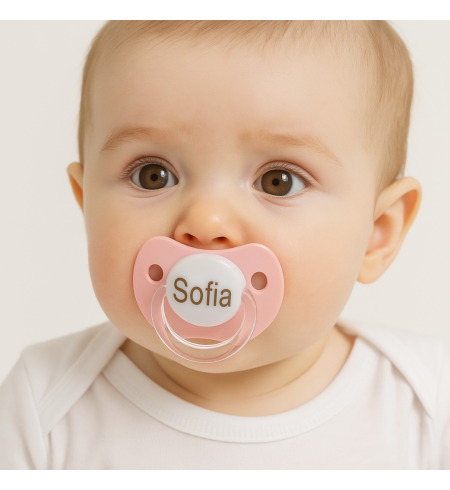 Set of Two Personalized Pacifiers, Pacifier Clip and Bib | Baby Gift Set