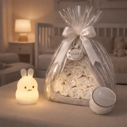 Diaper Cake with Night Light | Practical and Unique Newborn Gift
