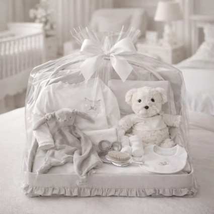 Serenity Baby Basket | Natural, Elegant & Custom Gift – Bebedeparis.com