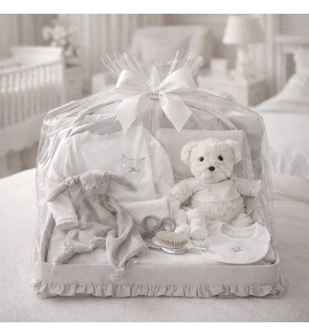 Serenity Baby Basket | Natural, Elegant & Custom Gift – Bebedeparis.com