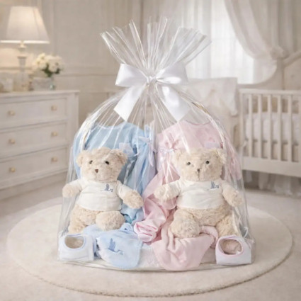 Classic Twin Baby Basket | Complete Gift for Newborn Twins – Bebedeparis.com