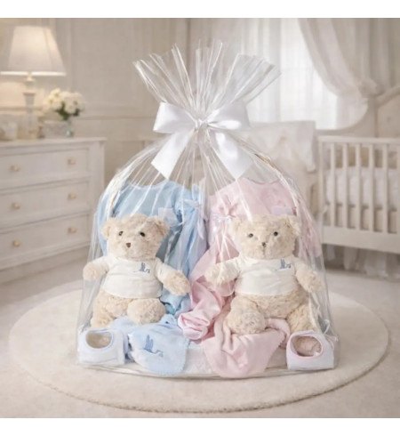 Classic Twin Baby Basket | Complete Gift for Newborn Twins – Bebedeparis.com