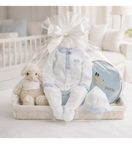 Hugo Boss Serenity Calm Baby Hamper | Elegant & Neutral Newborn Gift – Bebedeparis.com