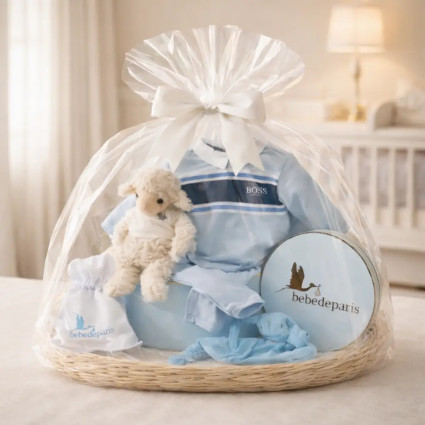 Hugo Boss Serenity Stripes Baby Hamper | Premium Newborn Gift Set – Bebedeparis.com