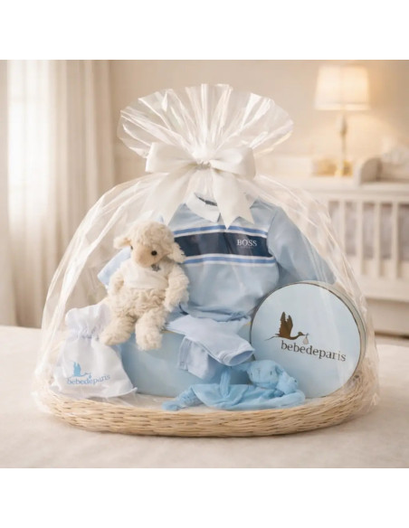Hugo Boss Serenity Stripes Baby Hamper | Premium Newborn Gift Set – Bebedeparis.com