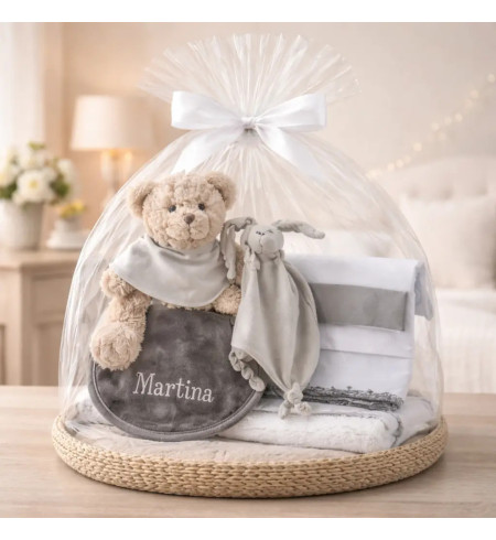 Embroidered "My Dream" Baby Hamper | Personalized & Elegant Newborn Gift – Bebedeparis.com