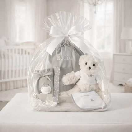 Personalized Pacifier Basket and Baby Essentials | Unique Newborn Gift Set