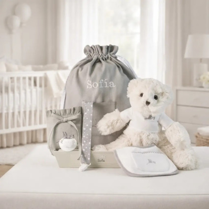 Personalized Pacifier Basket and Baby Essentials | Unique Newborn Gift Set 2
