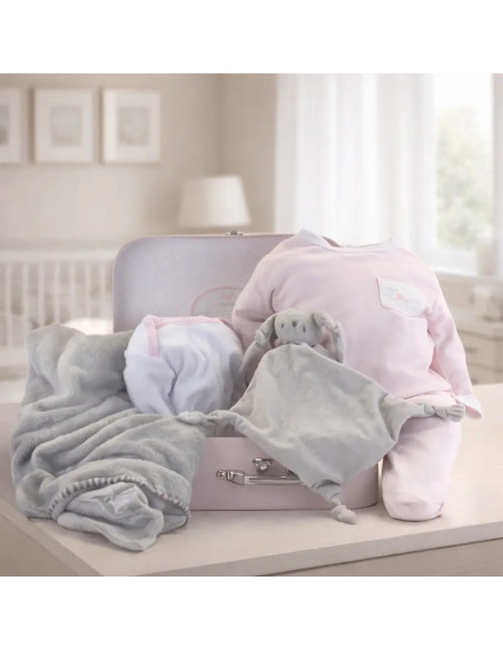 Personalized Blanket, Pajamas & Bodysuit Baby Hamper | Perfect Newborn Gift