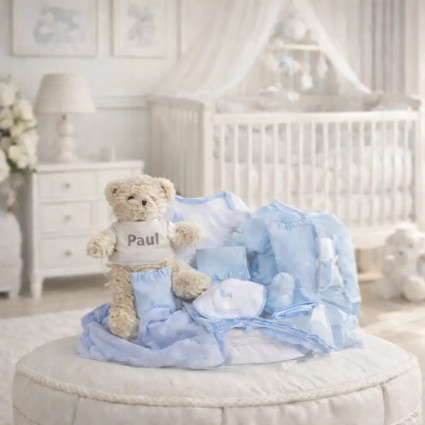 Classic Baby Hamper | Elegant Newborn Gift Basket – Bebedeparis.com 2