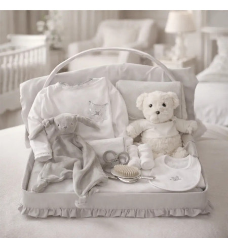Serenity Baby Basket | Natural, Elegant & Custom Gift – Bebedeparis.com