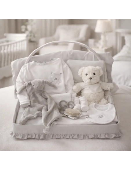 Serenity Baby Basket | Natural, Elegant & Custom Gift – Bebedeparis.com
