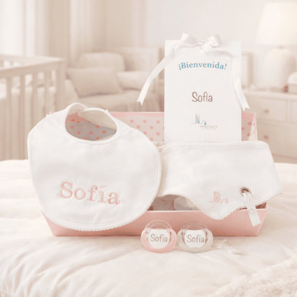 Personalized Bibs & Pacifiers Gift Set | Unique Newborn Present 2