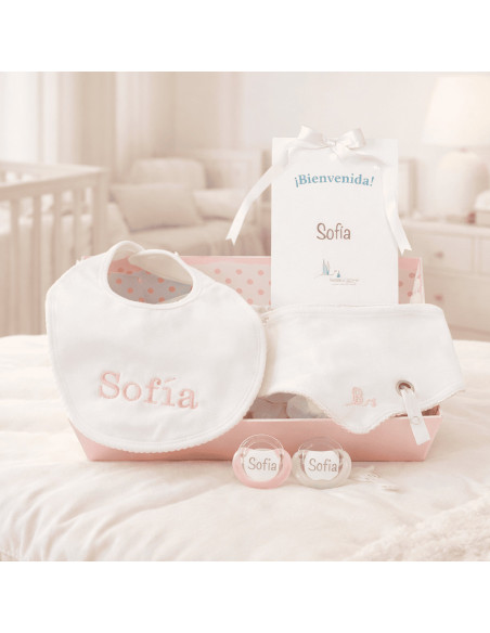 Personalized Bibs & Pacifiers Gift Set | Unique Newborn Present