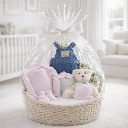 Baby Girl Gift Set with Clothes & Teddy Bear | Sweet Newborn Hamper