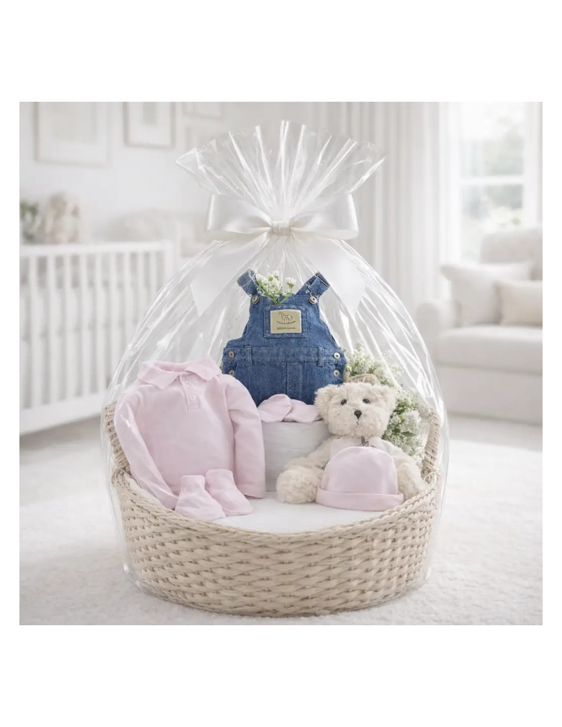 Baby Girl Gift Set with Clothes & Teddy Bear | Sweet Newborn Hamper