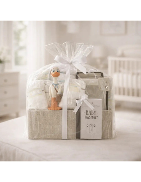 Nicky XL Diaper Cake with Teether | Practical & Adorable Newborn Gift – Bebedeparis.com