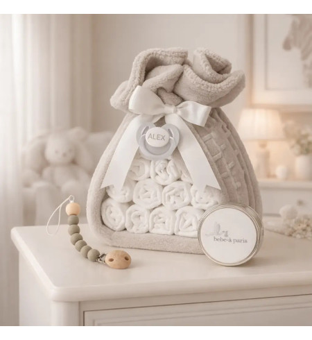 Diaper Cake with Pacifier Holder | Original and Useful Baby Gift