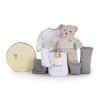 Newborn Baby Hamper & Baby Gift Baskets Embroidered Bib Baby Hamper grey