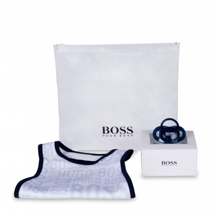 Personalised Baby Gifts  Hugo Boss Baby Pacifier and Bib Set