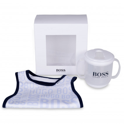 Personalised Baby Gifts  | BebedeParis Baby Gifts  Hugo Boss Sippy Cup and Bib Set