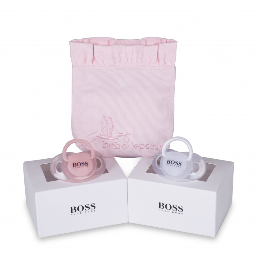 Personalised Baby Gifts  Hugo Boss Twin Pacifier Set