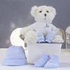 Newborn Baby Hamper & Baby Gift Baskets Socks hat & mittens pack and teddy bear set