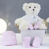 Newborn Baby Hamper & Baby Gift Baskets Socks hat & mittens pack and teddy bear set