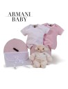 Newborn Baby Hamper & Baby Gift Baskets Baby girl outfit with teddy bear hamper