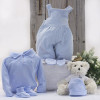 Newborn Baby Hamper & Baby Gift Baskets Polo shirt and dungarees baby outfit with teddy bear